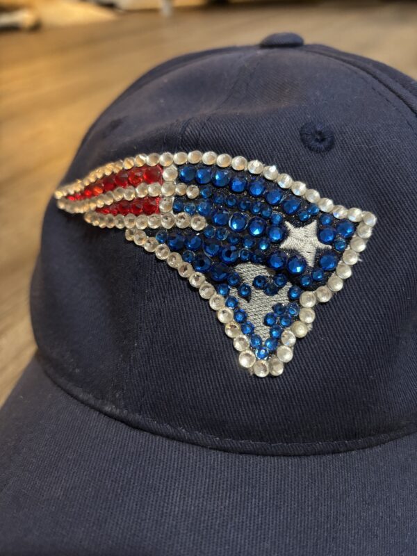 Official NFL Women's Patriots Rhinestone Baseball Hat - Image 2